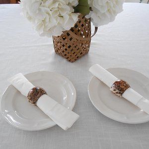 Cowrie Shell Napkin Ring Holders (6)